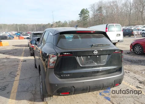 2025 Nissan Kicks S Fwd из США, поврежденный, VIN 3N8AP6BAXSL394044